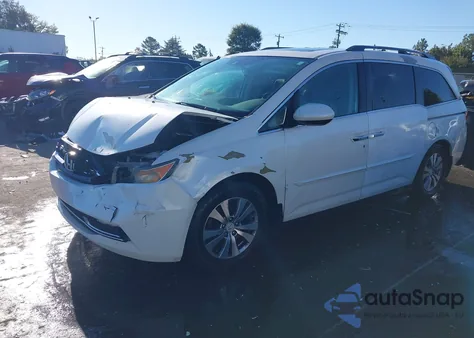 2014 Honda Odyssey Ex-L from USA, damaged, VIN 5FNRL5H68EB090690